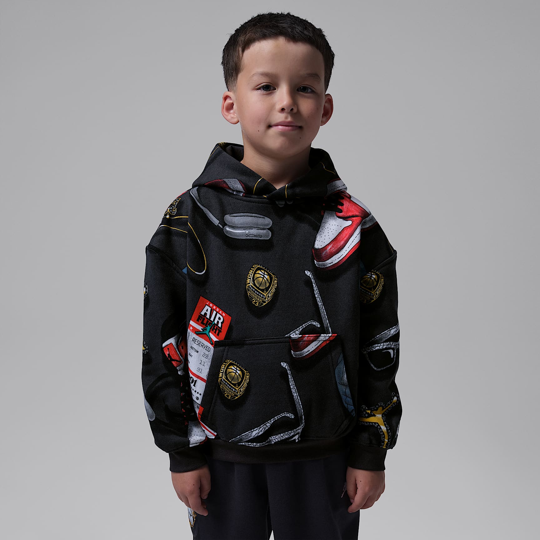 Jordan Little Kids' Mike's Flight Kit Pullover Hoodie. Nike.com